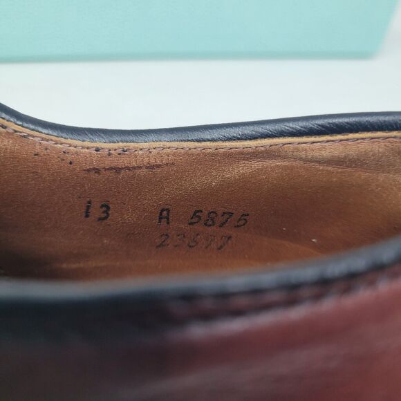 Allen Edmonds 5875 Park Avenue Merlot Burnished Calf Shoe Men\'s 13 A Vintage Cap main image 10